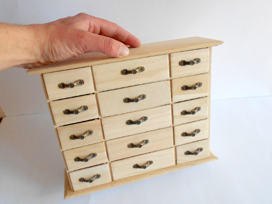 Wooden drawers box- 15 drawers- Apothecary Cabinet
