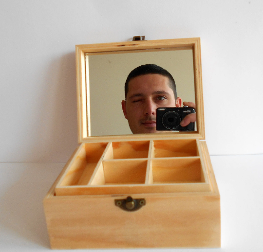 Unfinished Wooden jewelry box Media 1 of 8