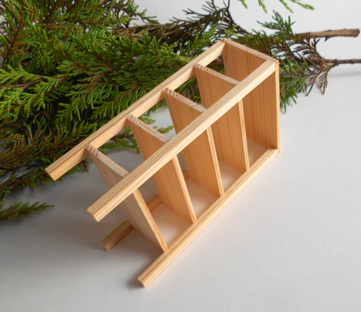 Miniature wooden shelf
