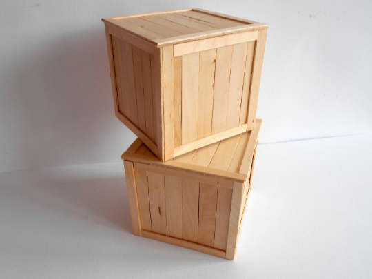 Small wood box coffer transporting chest box made of bamboo