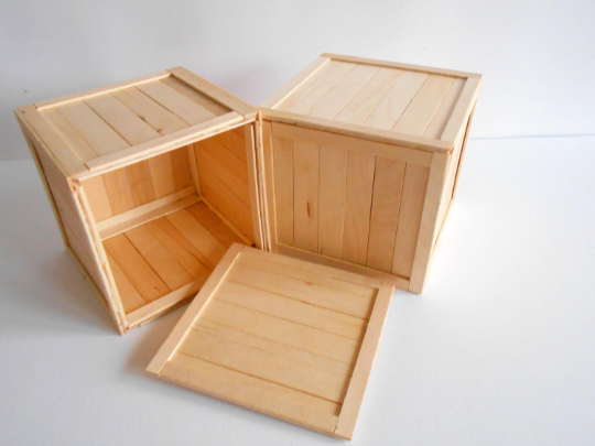 Small wood box coffer- transporting chest box made of bamboo sticks- t -  Exiarts & Ecocrafts