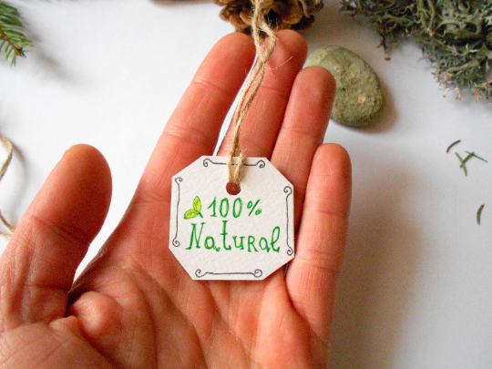 Handmade hang tags for products, labels for natural products