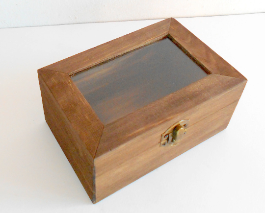 Small wooden display deals box