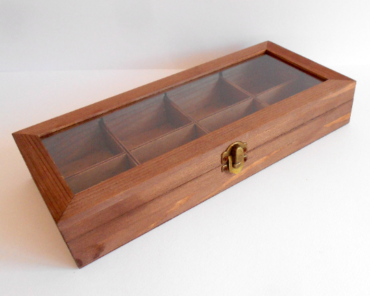 Wooden box clearance with small compartments