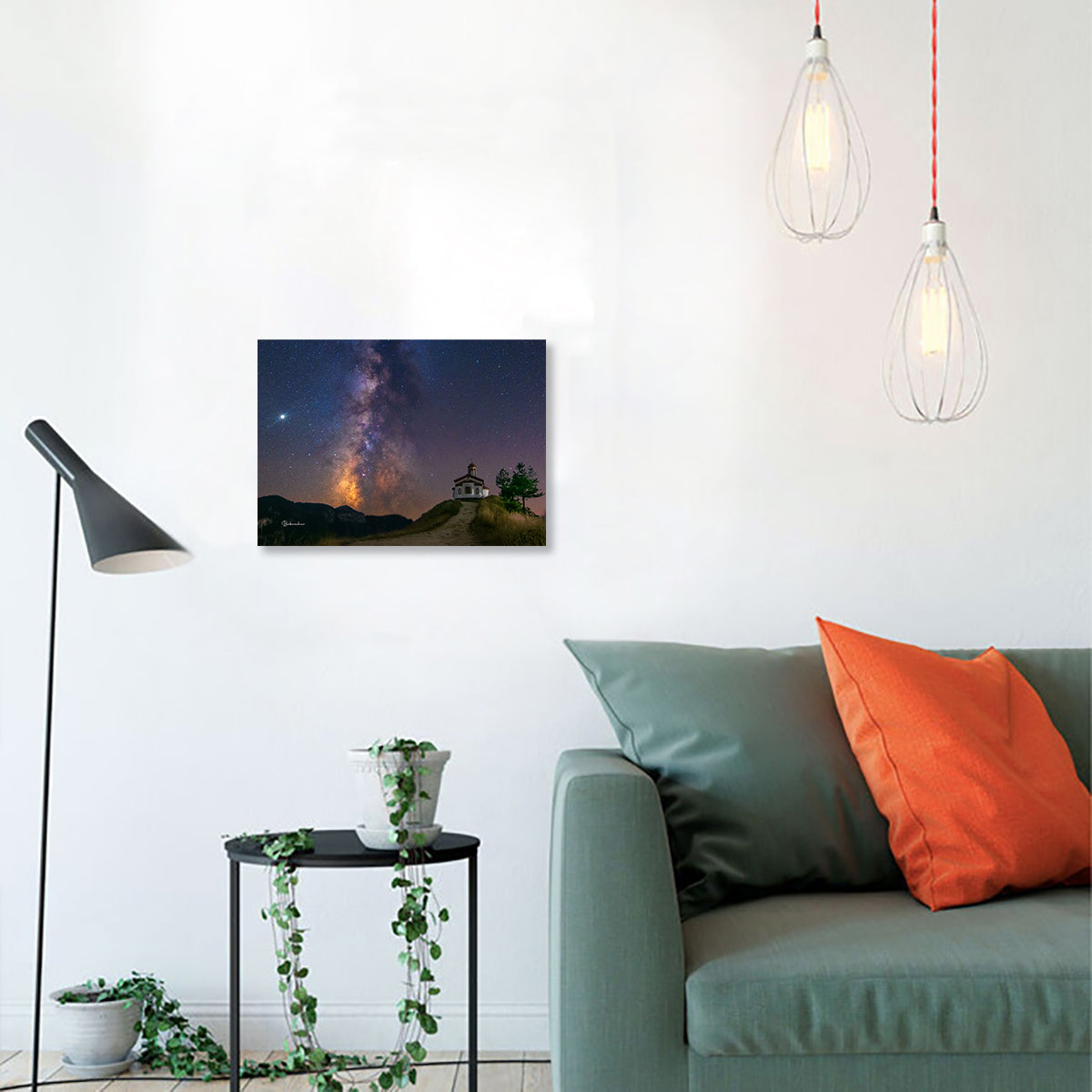 Mountain Nature Photography wall art print- Star sky photo decor from Chapel of the Ascension, Borovo Village- Bulgarian landscape