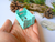 Miniature turquoise crate- Wooden crate -Dollhouse accesories- 1/12 scale mini wooden vintage crate- dollhouse basket box- miniature box