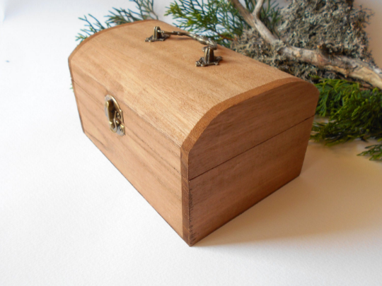 Wooden Box Storage Wood Green Chest Keepsake Memory Craft Boxes