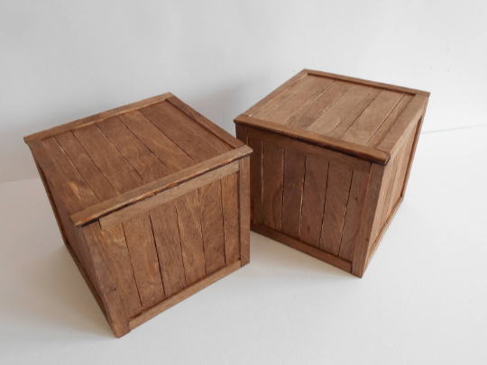 Small wood box coffer- transporting chest box made of bamboo sticks- t -  Exiarts & Ecocrafts