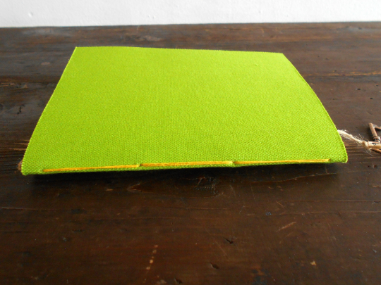 Linen Fabric notebook journal with Hemp binding- burlap rustic handmade journal- 100% recycled pages- writers notebook- Green Linen fabric blank sketchbook- Eco-friendly gift for writers, artists and teachers