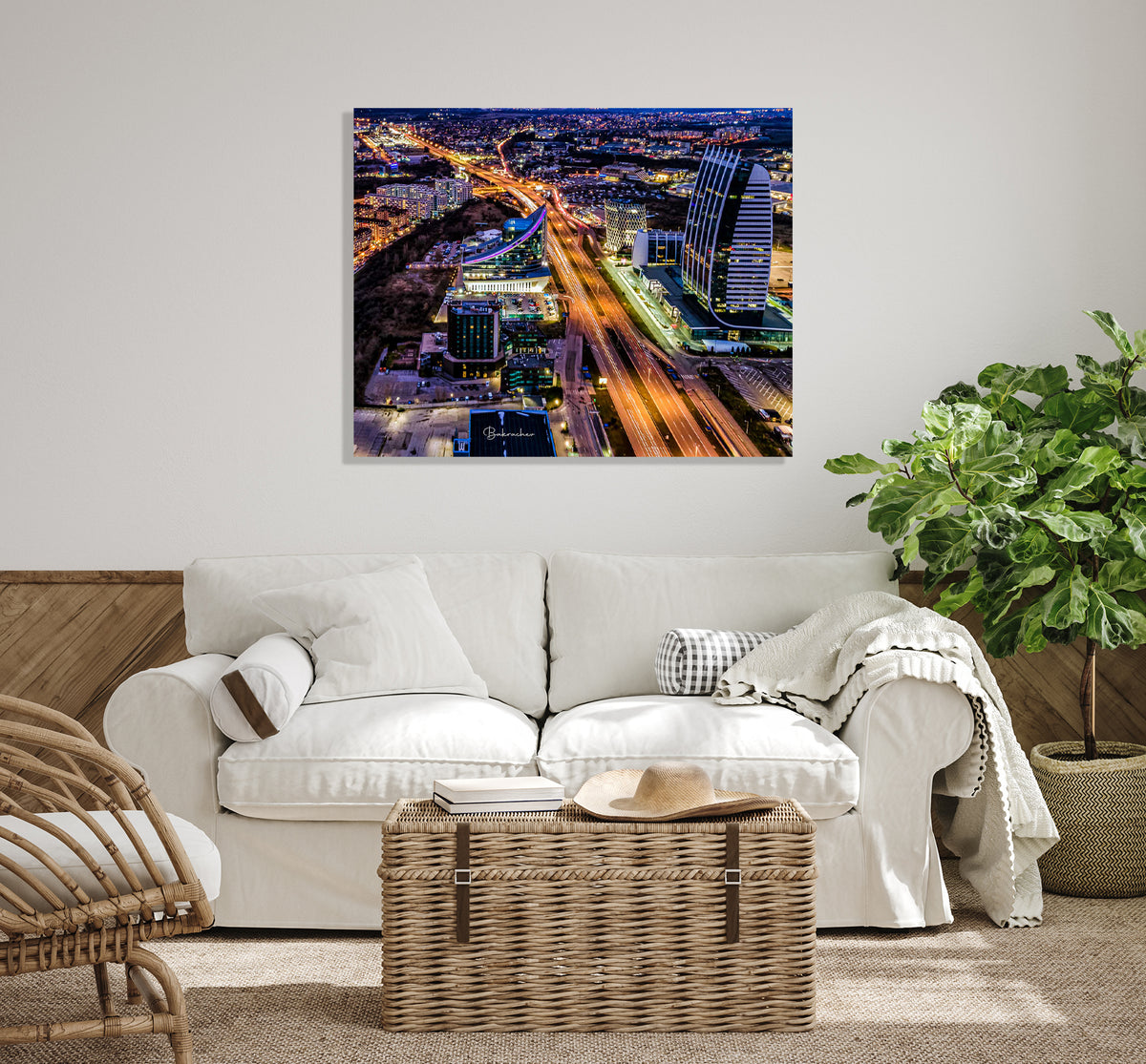 Photography wall art print- photo wall decor- cityscape over Constantinople Road in Sofia filmed with a drone- Bulgarian landscape