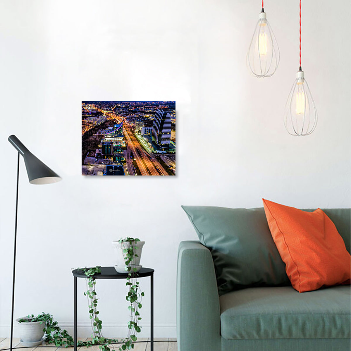 Photography wall art print- photo wall decor- cityscape over Constantinople Road in Sofia filmed with a drone- Bulgarian landscape