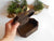 Wooden box- mahagony-colored jewelry box - medium large six sides box- keepsake wooden box with bronze-color hinges- pine wood box- 5.8'' x 3.8'' x 2.1''- Medium Brown