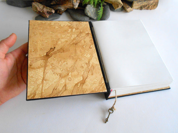 Handmade black fabric sketchbook journal- Choose from 100 to 200