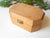 Wooden box- mahagony-colored jewelry box - medium large six sides box- keepsake wooden box with bronze-color hinges- pine wood box- 5.8'' x 3.8'' x 2.1''- Light Brown