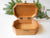 Wooden keepsake box- large eight side box- wooden box with bronze-color hinges- bamboo wood box- 4.9'' x 2.8'' x 2''- Light Brown