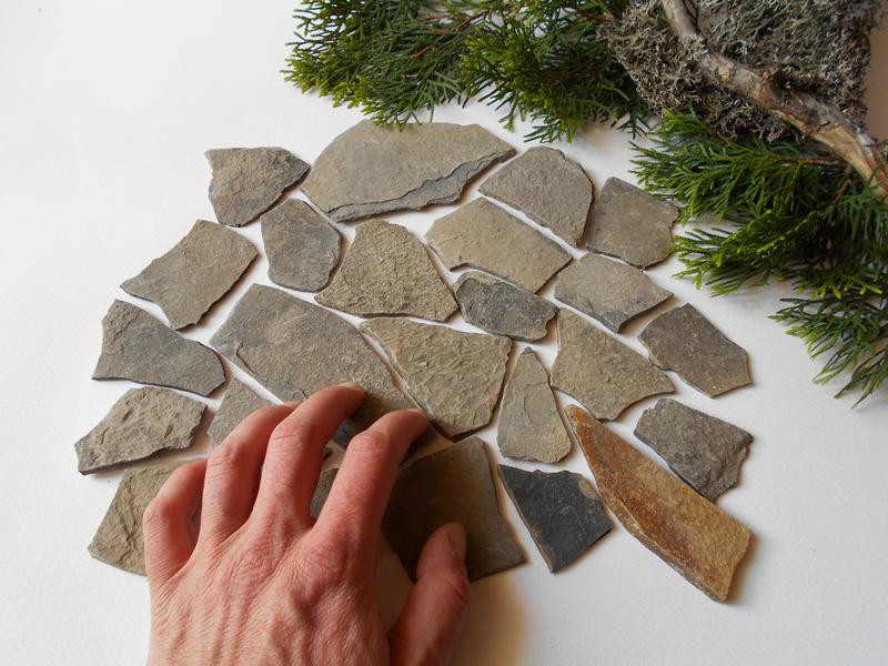 Fairy Garden Stones- set of 50 Flat Rocks- 1 to 2 inch ( 2.5 to 5 cm. )- Mountain stone plates- rock plates- Beach Stone Supplies- Terrarium supplies