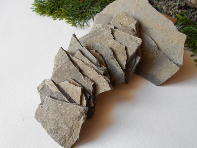 Fairy Garden Stones- set of 20 Flat Rocks- 1 to 2 inch ( 2.5 to 5 cm. )- Mountain stone plates- rock plates- Beach Stone Supplies- Terrarium supplies