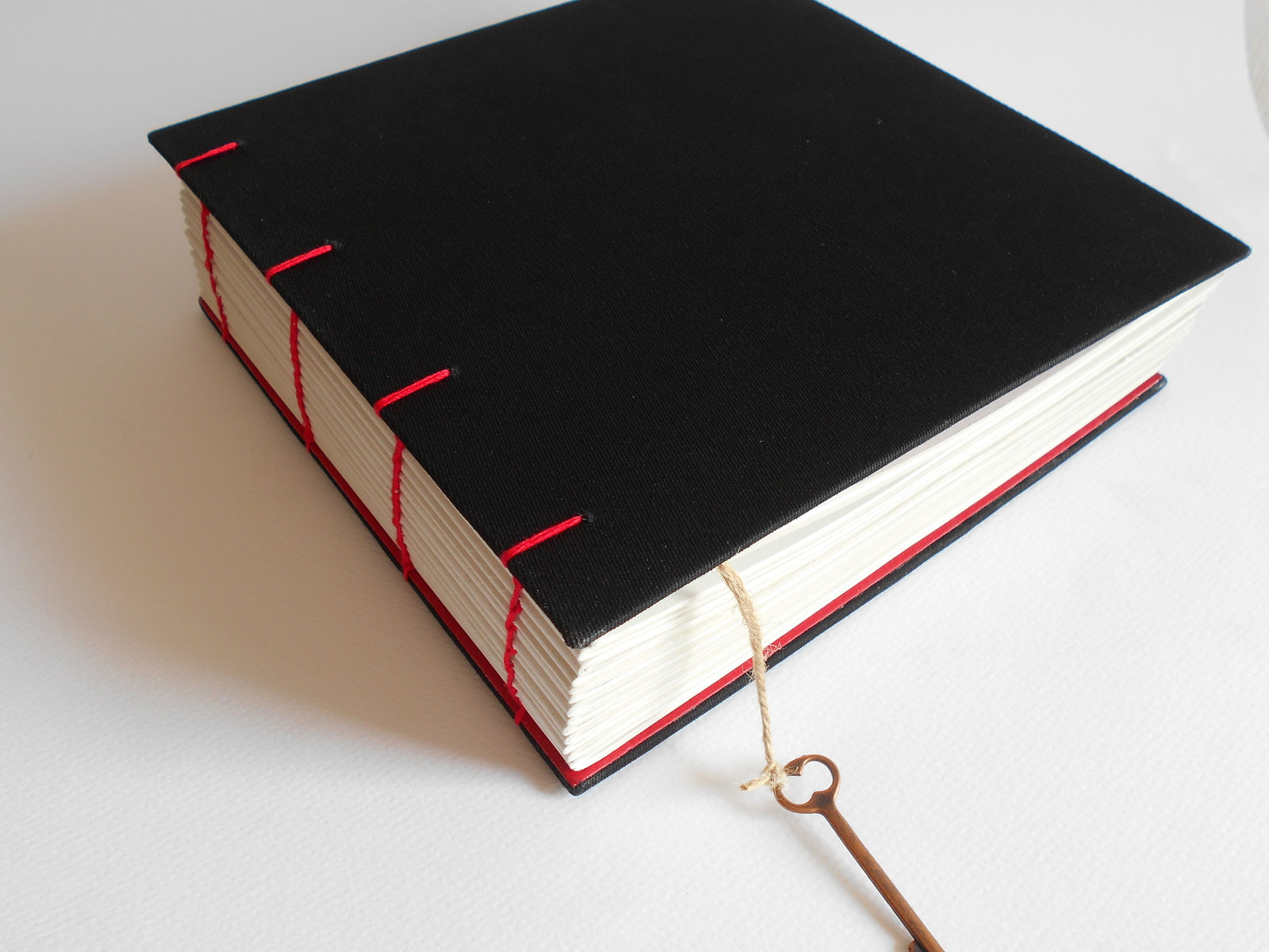 Handmade fabric black journal- hardcovers- 100% recycled pages- 80gsm. paper- ecofriendly gift