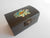 Flower art wooden ring box- acrylic painted rectangular box- wooden box with bronze colored hinges- fir tree wood box