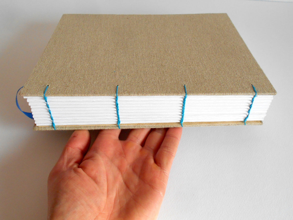 Handmade fabric journal- hardcovers coptic book- 100% recycled pages-80gsm.- ecofriendly gift for writers and teachers