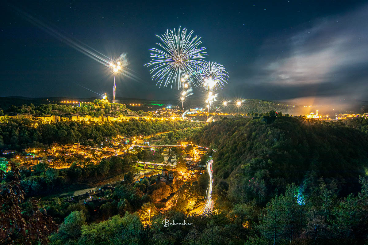 Photography wall art print- &#39;Sound and Light&#39; Show on the occasion of Bulgaria&#39;s independence day in Veliko Tarnovo- Bulgarian landscape