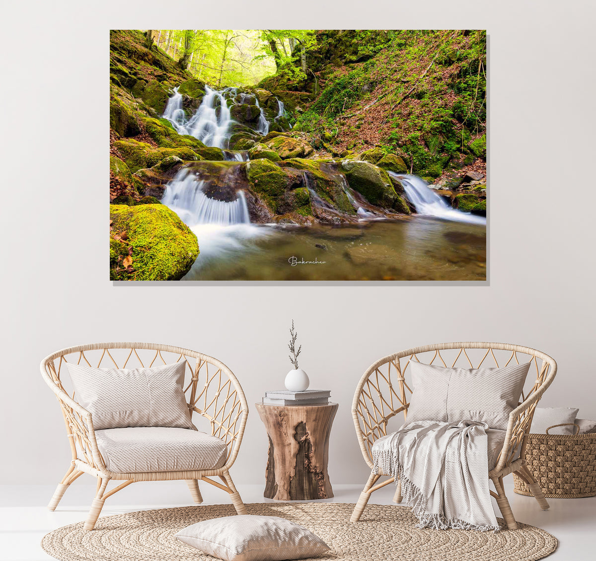 Mountain waterfall nature photography wall art print- photo wall decor- a Waterfall near Teteven town in the Balkan Mountain- Bulgarian landscape