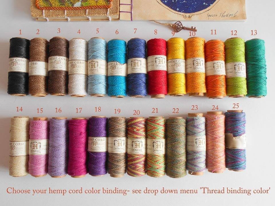 Hemp cords for eco-friendly bookbinding 