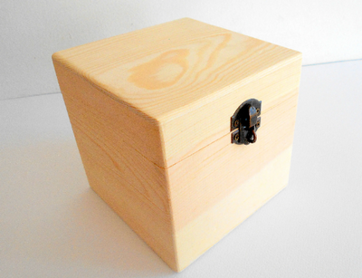 Unfinished Wooden box chest- square - Exiarts & Ecocrafts