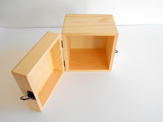 Unfinished Wooden box chest- square - Exiarts & Ecocrafts