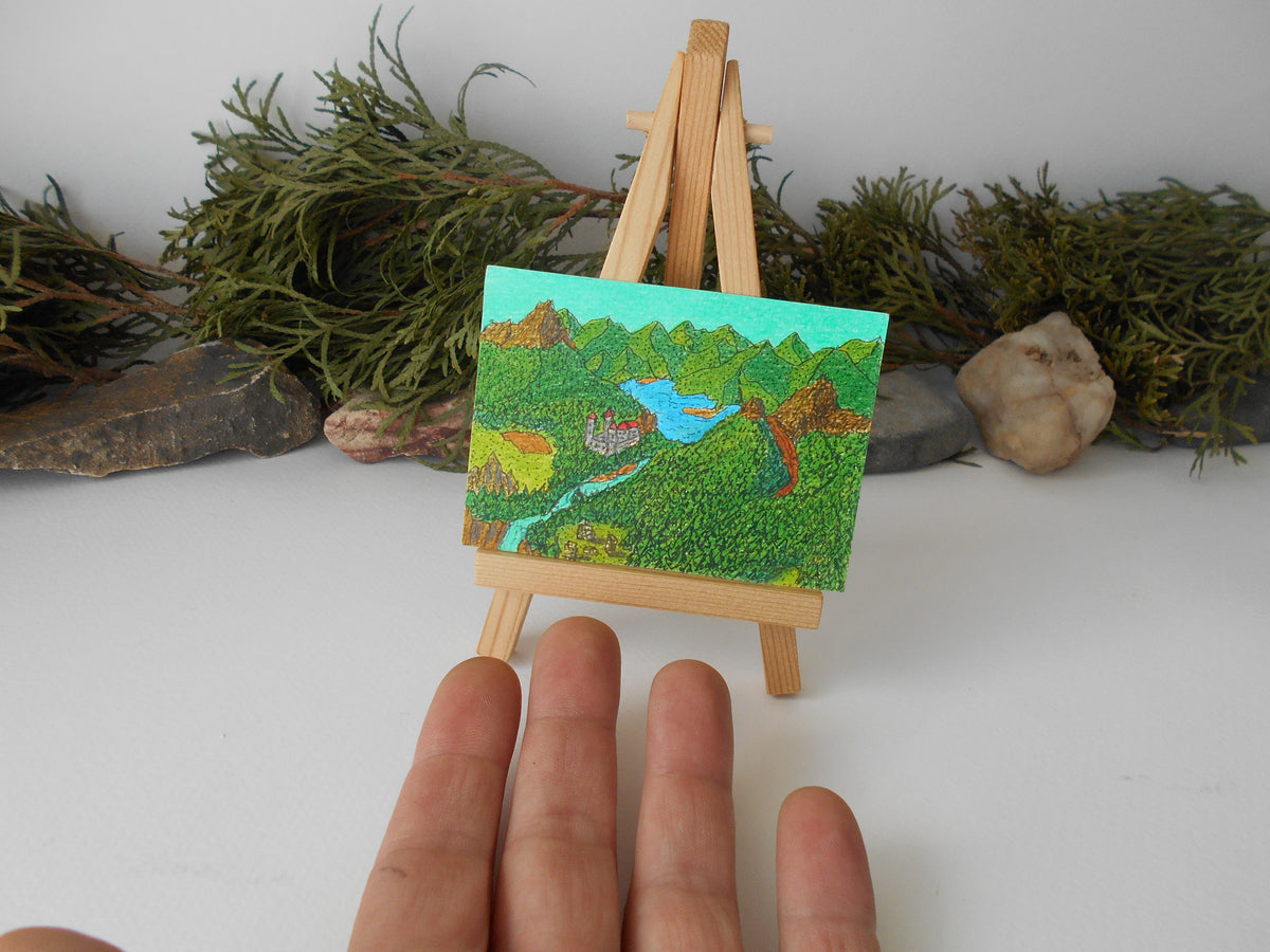 This is an original art fantasy drawing titled 'Zanethgul Castle'. The art shows a mountain landscape from the Legeridge Mountain- a mountain from my fantasy lore for ''The Realm of Exdourn''.
