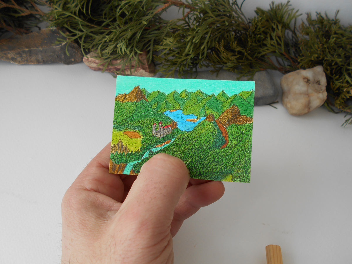 This is an original art fantasy drawing titled 'Zanethgul Castle'. The art shows a mountain landscape from the Legeridge Mountain- a mountain from my fantasy lore for ''The Realm of Exdourn''.
