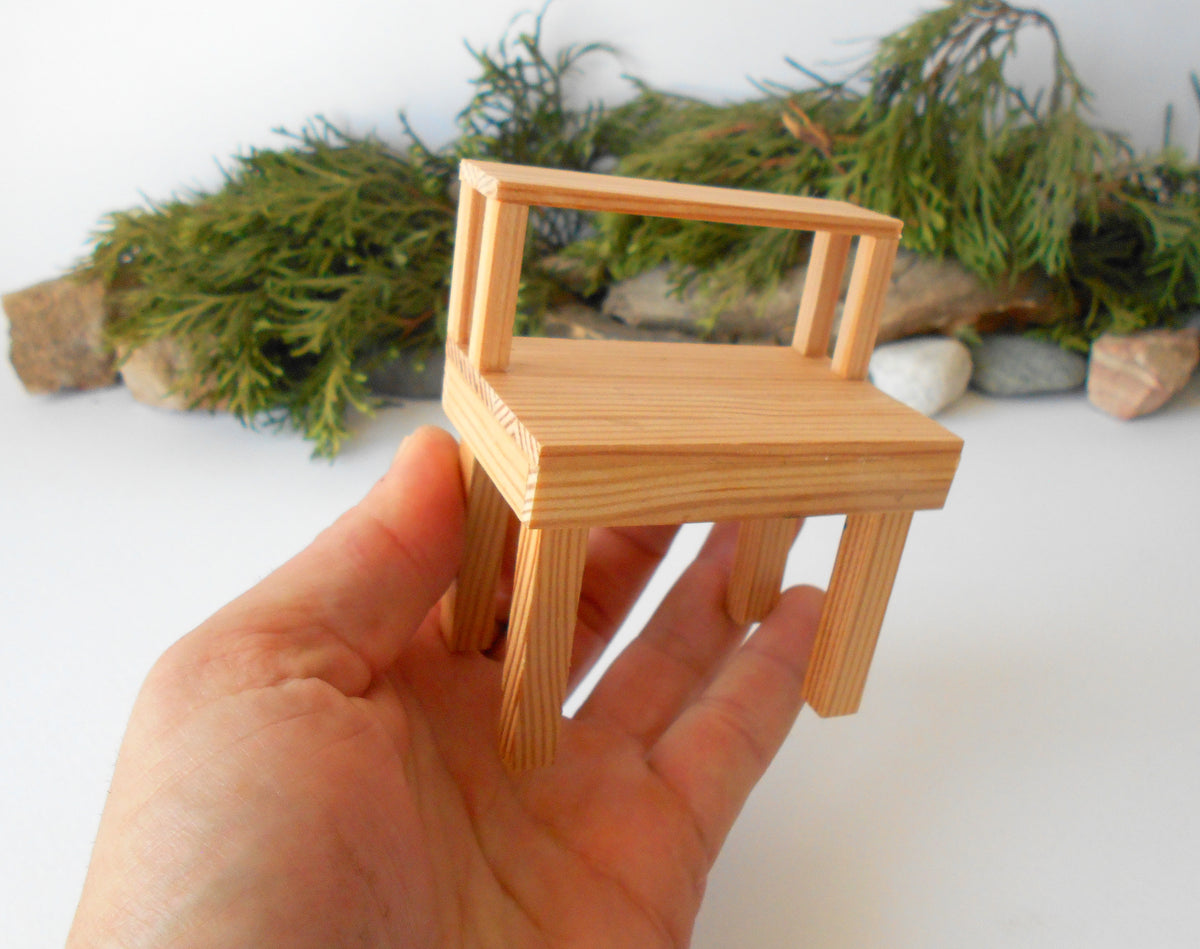 This is a handmade miniature wooden gardening table for miniature dollhouse conservatories on a 1/12th scale. I handmade this table on order with real pine wood boards and beams and with water-based eco-friendly glue. 