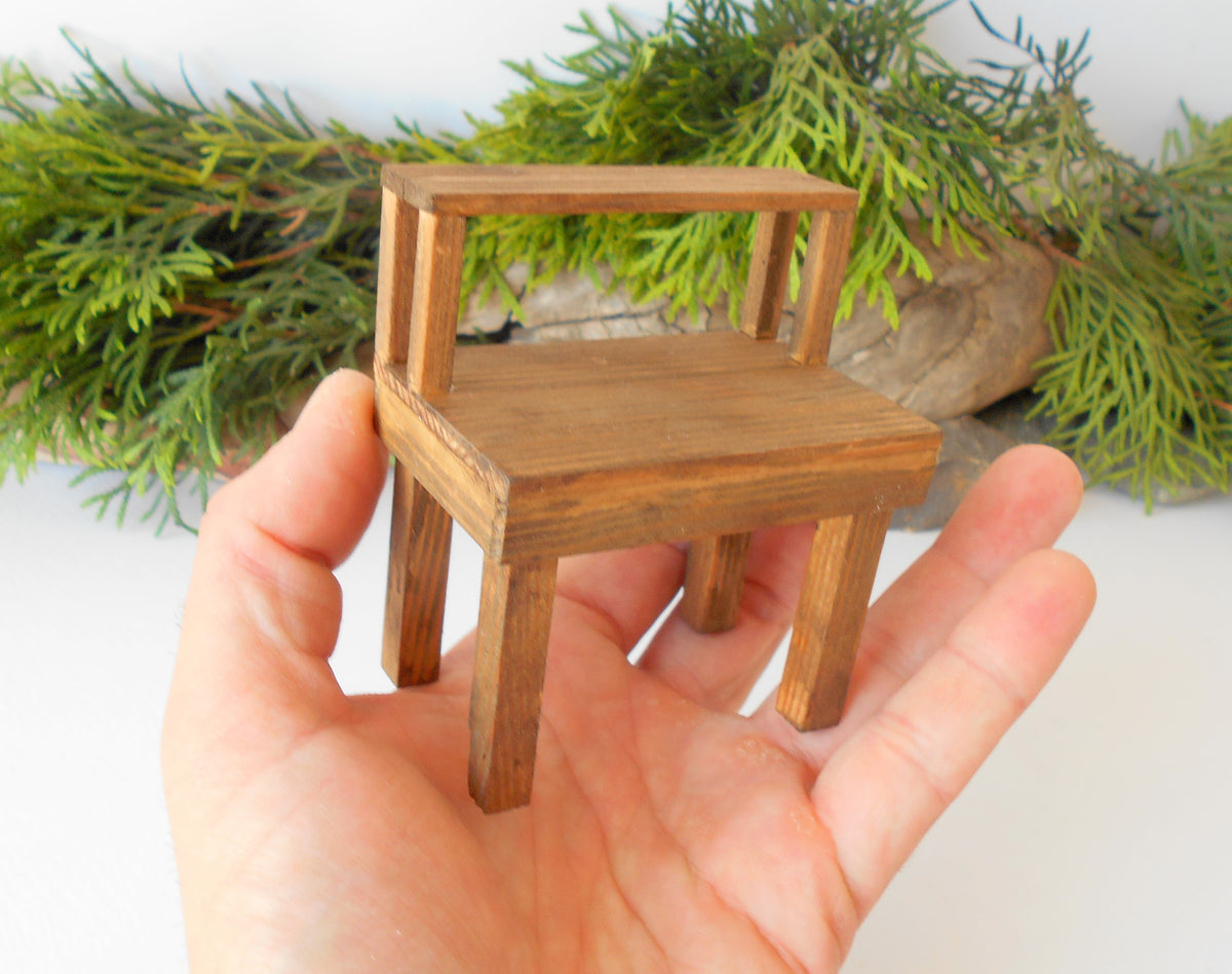 This is a handmade miniature wooden gardening table for miniature dollhouse conservatories on a 1/12th scale. I handmade this table on order with real pine wood boards and beams and with water-based eco-friendly glue. 