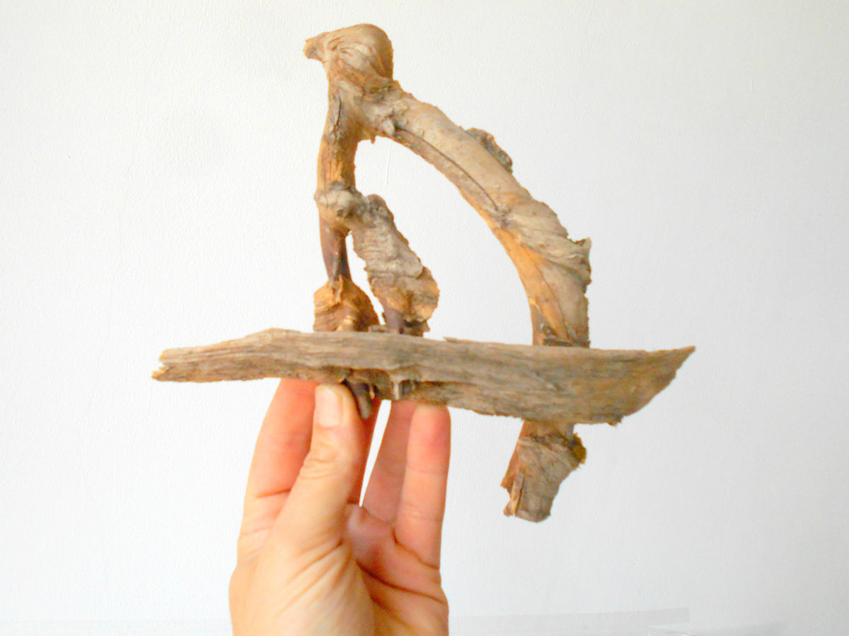 This is a naturally formed driftwood with a unique surface formed in a forest in the Rhodopes Mountain in Southern Europe- country Bulgaria. This piece of wood has been formed for many years and time has exposed the inner parts of the old tree wood. It looks like a boat or like a small pirate ship, isn&#39;t it?  Size: 20.5&#39; x 2&#39;&#39; x 2&#39;&#39;-&amp;nbsp; 52 x 5 x 5 cm.&amp;nbsp;