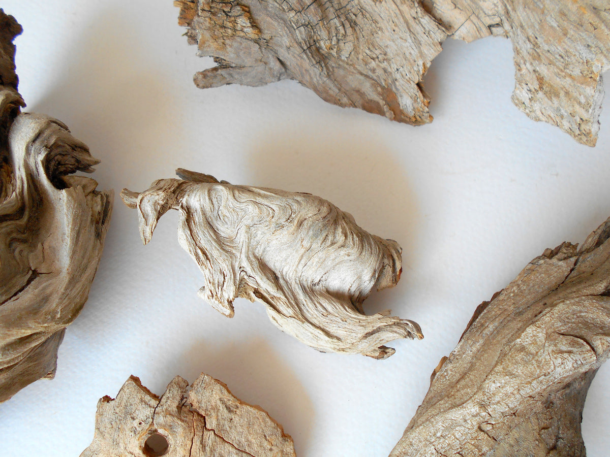 These are set of 5 naturally formed driftwood with a unique surface formed in a forest in the Rhodopes Mountain in Southern Europe- country Bulgaria. These pieces of wood have been formed for many years and time has exposed the inner parts of the old tree wood.&amp;nbsp;  Size: the driftwoods are about 4&#39;&#39; to 5&#39;&#39; - 10 to 13 cm.&amp;nbsp;