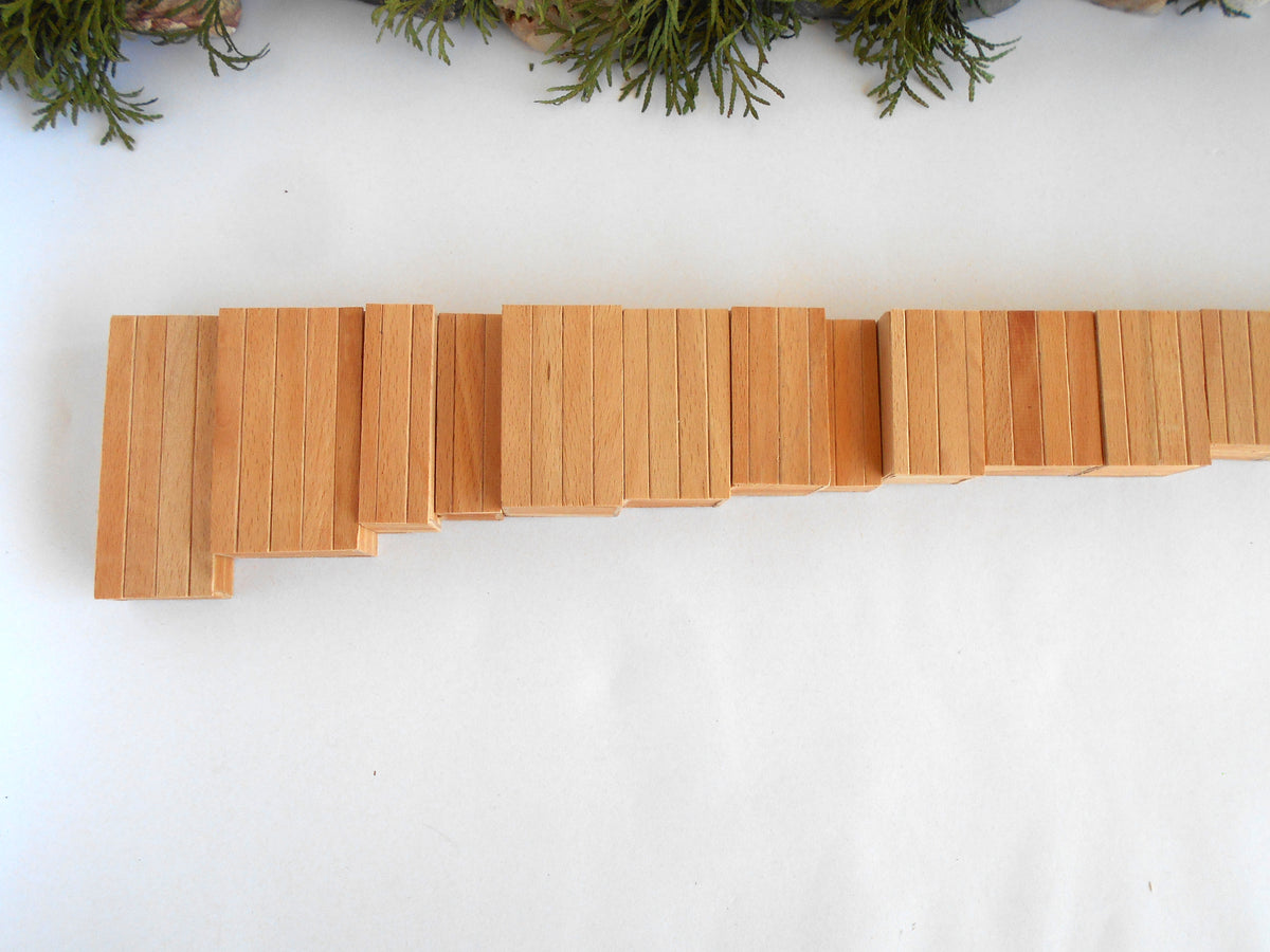Miniature wooden box set of 23 different standart sizes - 1:12 scale dollhouse accessories - made to order beech wood miniature boxes with lids - Set Number 27