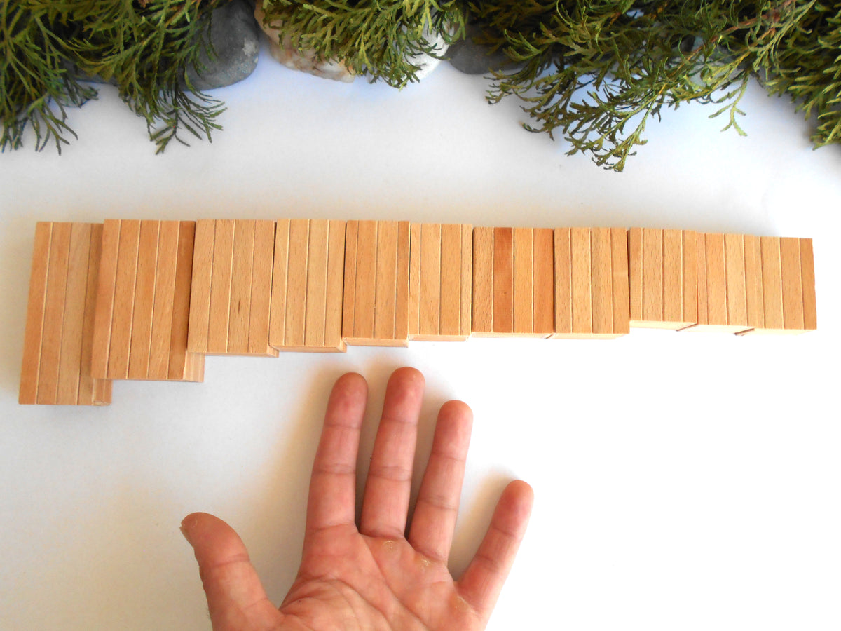 Miniature wooden box set of 11 different standard size - 1:12 scale dollhouse accessories - sellection of bigger ones - beech wood miniature boxes with lids - Set Number 28