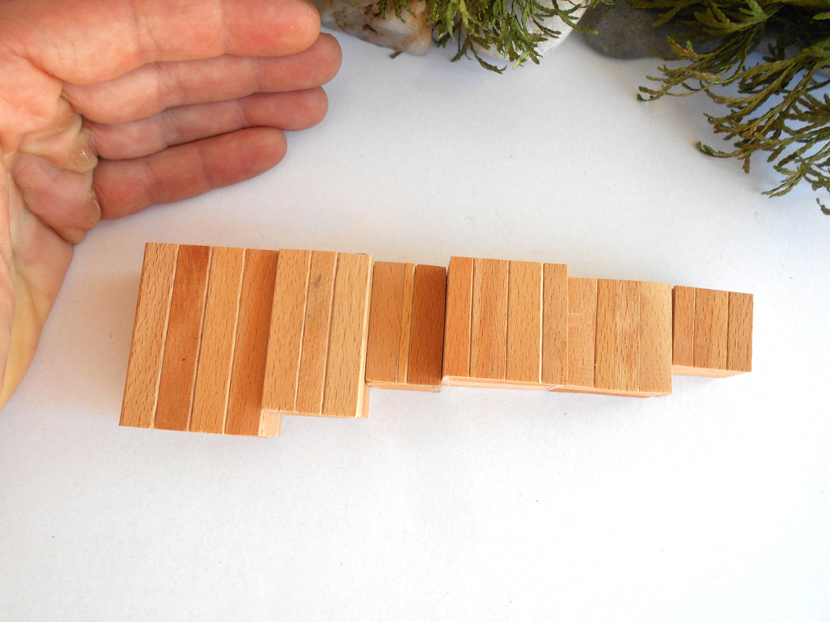 1:12 scale miniature keepsake boxes set of 6 - dollhouse miniature crates with lids - rustic / unfinished miniature wooden crates-  Set Number 34