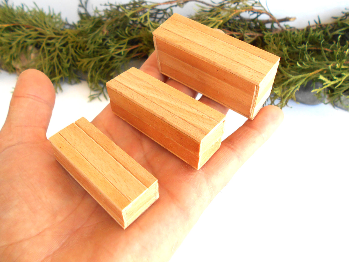 1:12 scale miniature keepsake boxes with lids - Handmade miniature lidded boxes 1/12 scale - iniature lidded box 1/12 scale - Set Number 31