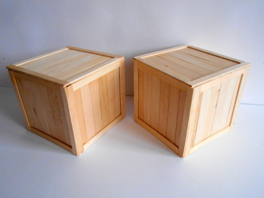 Small wood box coffer- transporting chest box made of bamboo sticks- t -  Exiarts & Ecocrafts