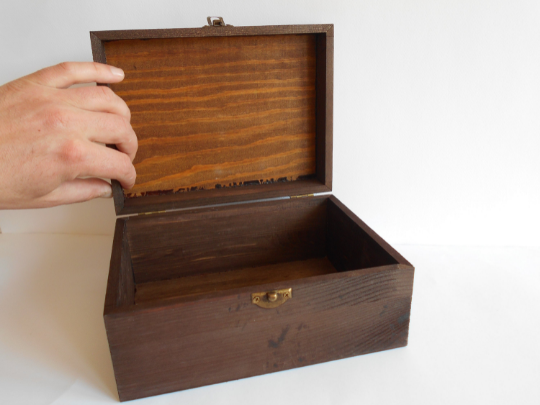 Unfinished on sale wood trunk