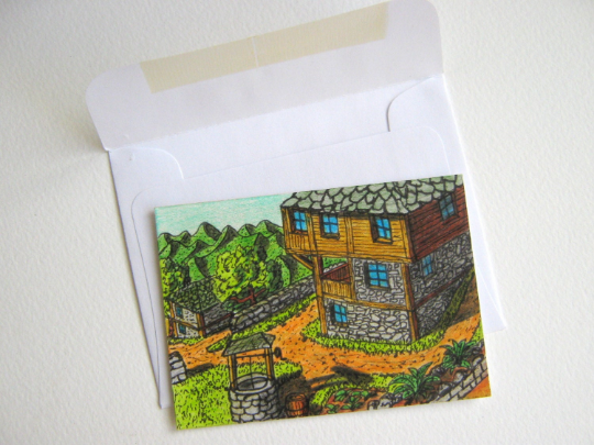 Memories of Many Centuries – Village Art Print - Exiarts & Ecocrafts