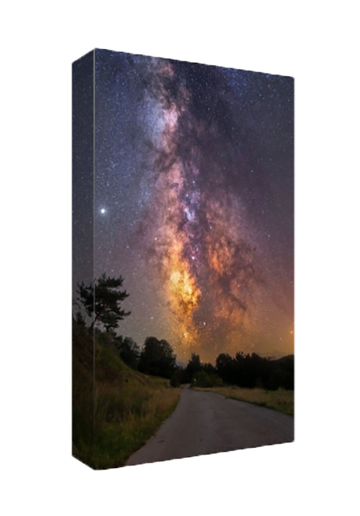 Mountain Canvas print- Nature Photography wall art- Star sky photo decor from a road near Tran village- Bulgarian landscape