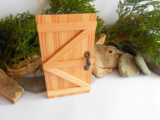 thumbnail image 2 of Wooden Fairy Door Sleeping Fairy Door Fairy Window Fairy Sign Fairy Garden Door 2 of 13