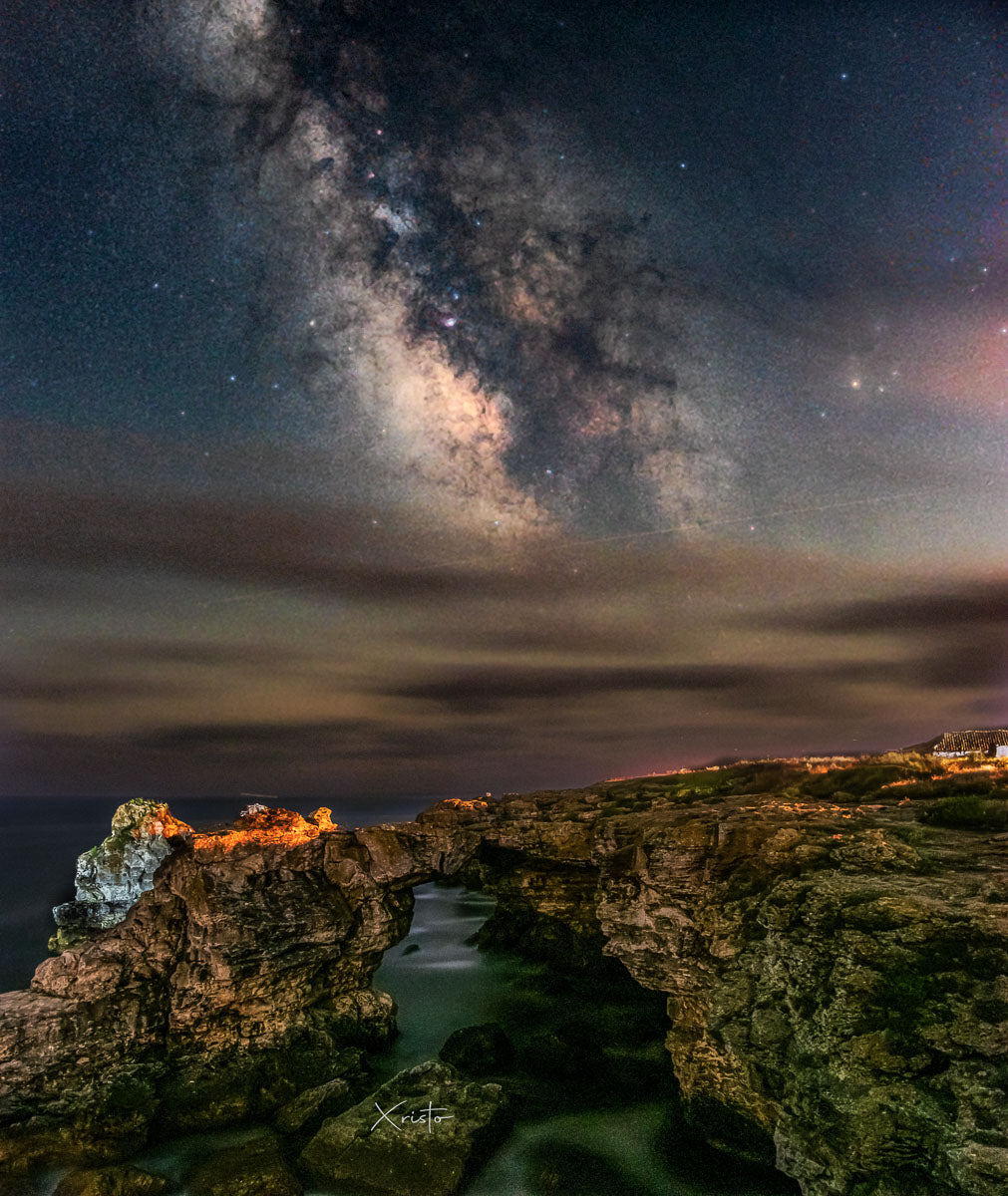 Mountain Nature Photography wall art print- Star sky photo decor from The Arch of Tyulenovo, Northern Black Sea Coast- Bulgarian landscape