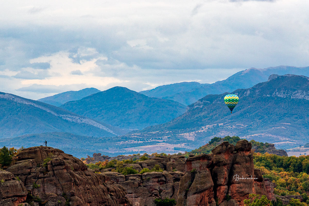 Mountain Nature Photography wall art print- Sunrise from the Belogradchik Rocks- number 3- cloudy sky sunrise-  Bulgarian landscape
