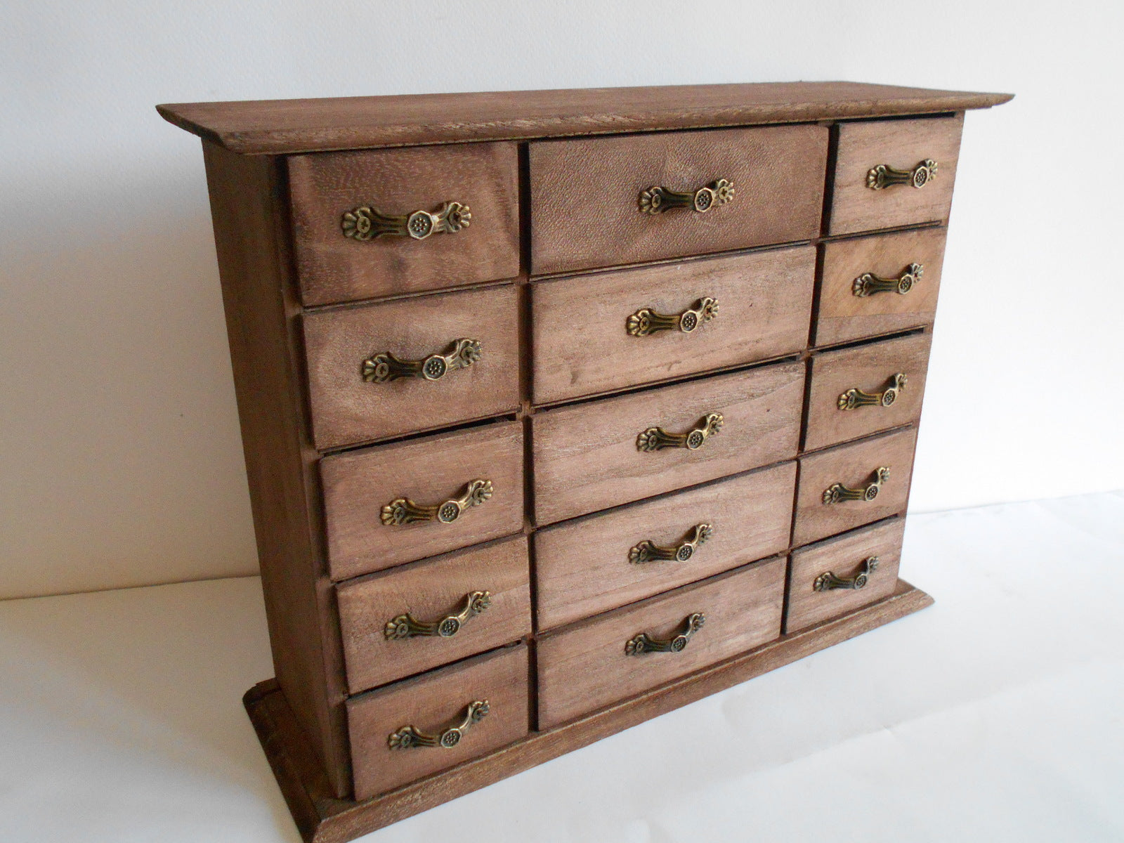 Wooden drawers box with 15 drawers- Chest of drawers- Apothecary