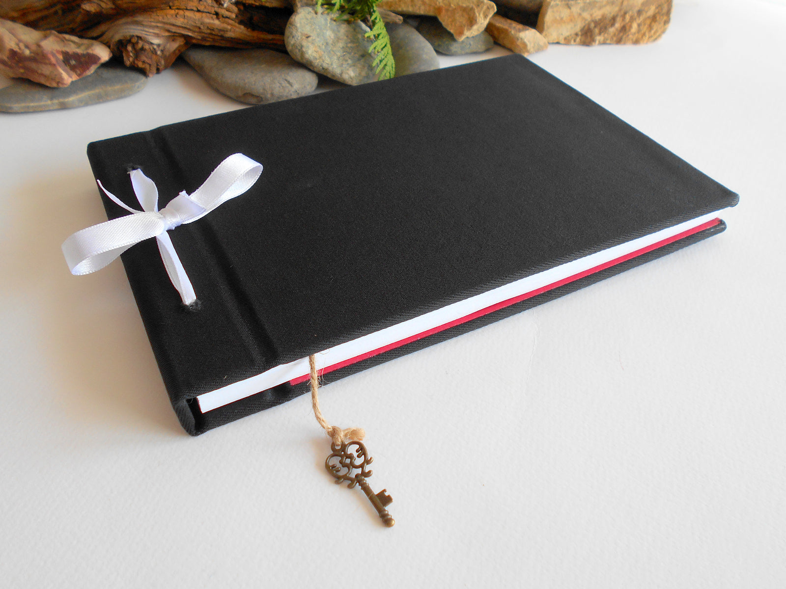 Handmade black fabric sketchbook journal- Choose from 100 to 200 pages- hardcovers- personalized ecofriendly blank sketchbook- 100% recycled sheets