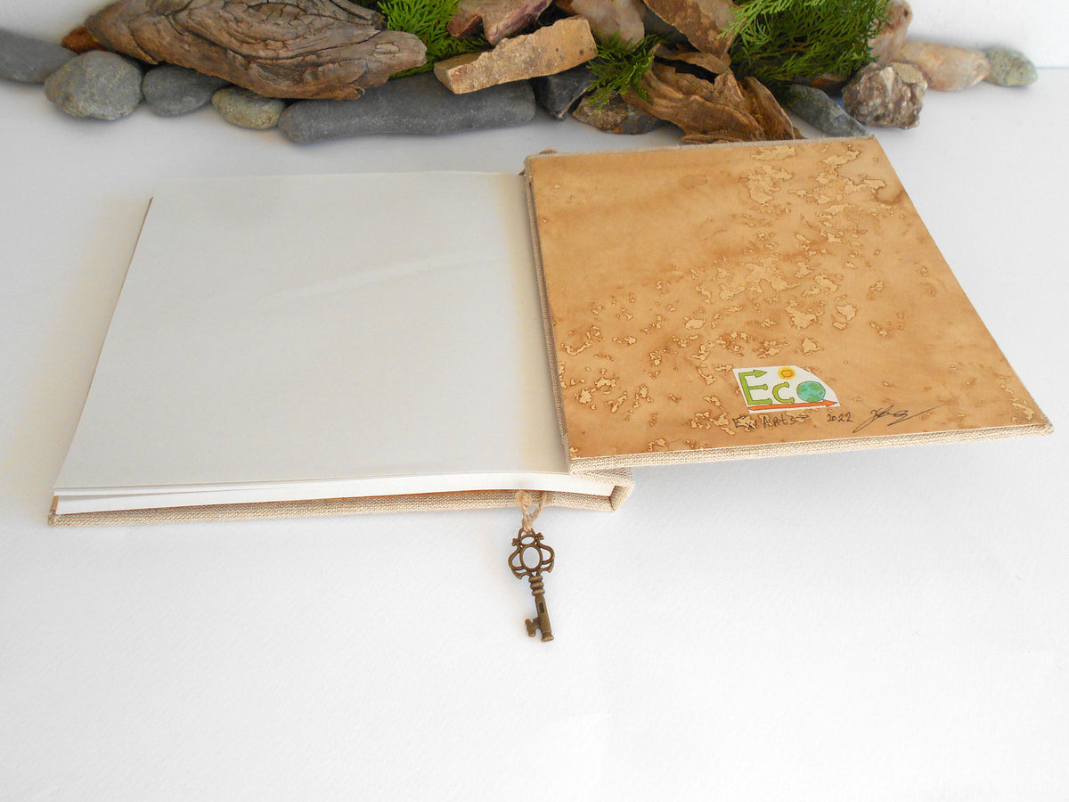 Handmade fabric sketchbook journal- Refillable hardcover blank