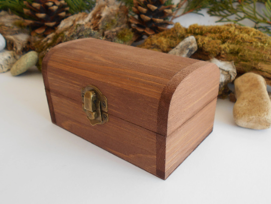 Wooden box- small rectangular chest box- bamboo wood keepsake storage- jewelry box- 4.7&#39;&#39; x 2.2&#39;&#39; x 2.2&#39;&#39;